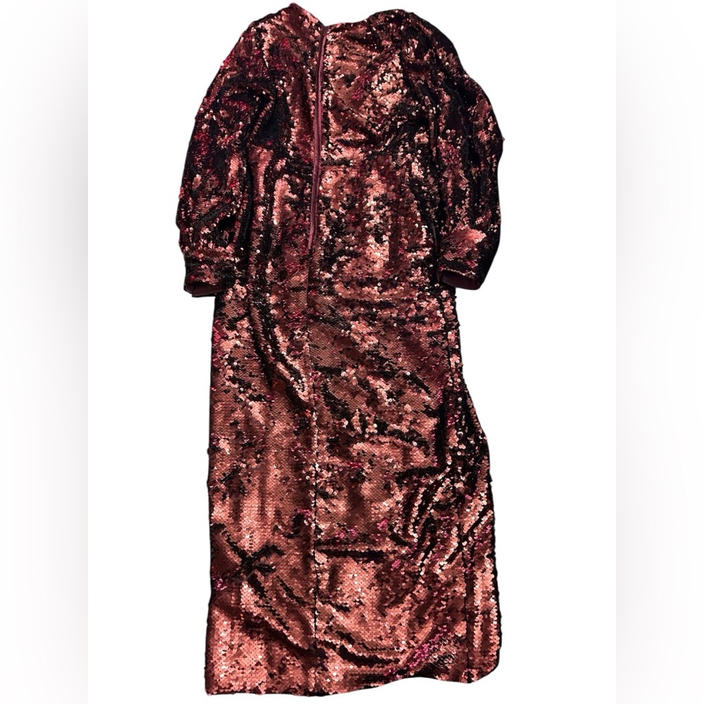 Ted Baker Burgundy Sequin Dress - Picture 6 of 10